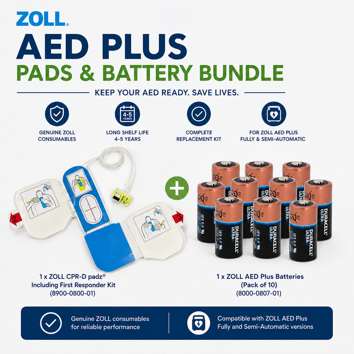ZOLL AED Plus Pads and Battery Bundle