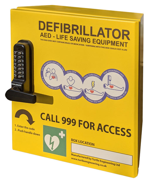 External Heated Defibrillator Cabinet Locked AWC002