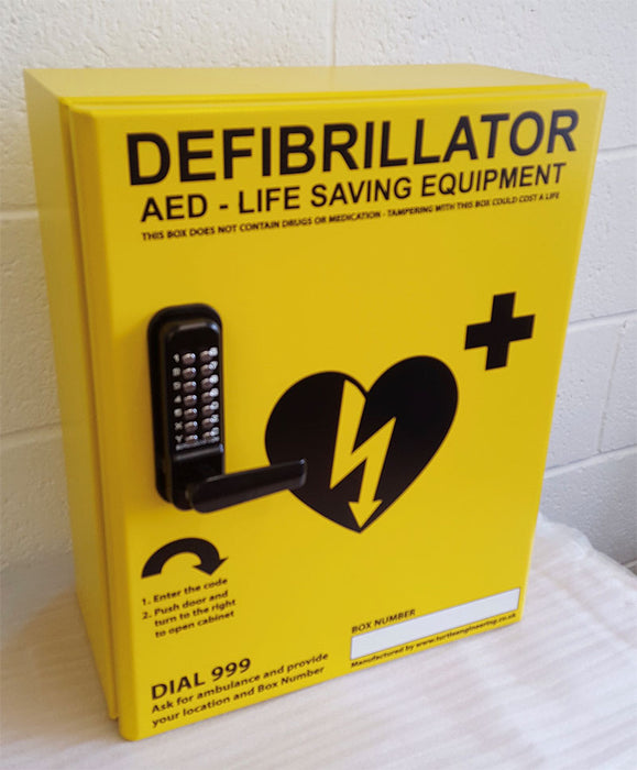 External Deluxe Heated Defibrillator Cabinet Locked AWC001