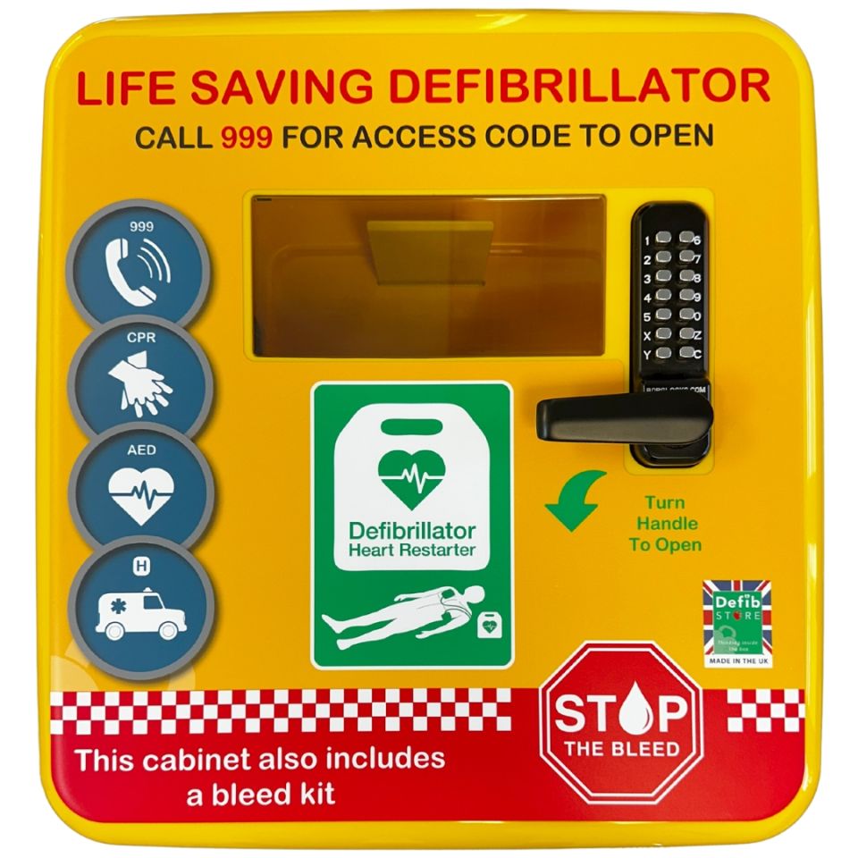 Life Defib Defib Store 4000 Outdoor Defibrillator & Bleed Control Cabinet ...