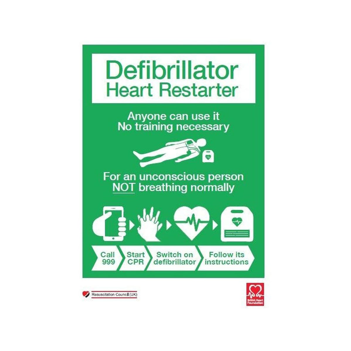 Mediana HeartOn A15 Semi-Automatic Defibrillator and Internal Cabinet ...