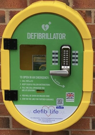 DefibSafe 2 Locked External AED Defibrillator Cabinet with Defib4Life Logo