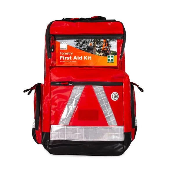 Forestry/Arborist Critical Injury First Aid Kit | Large Red Bleed Control Trauma Kit