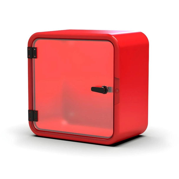 Incaddy Internal Defibrillator Cabinet Red Unlocked