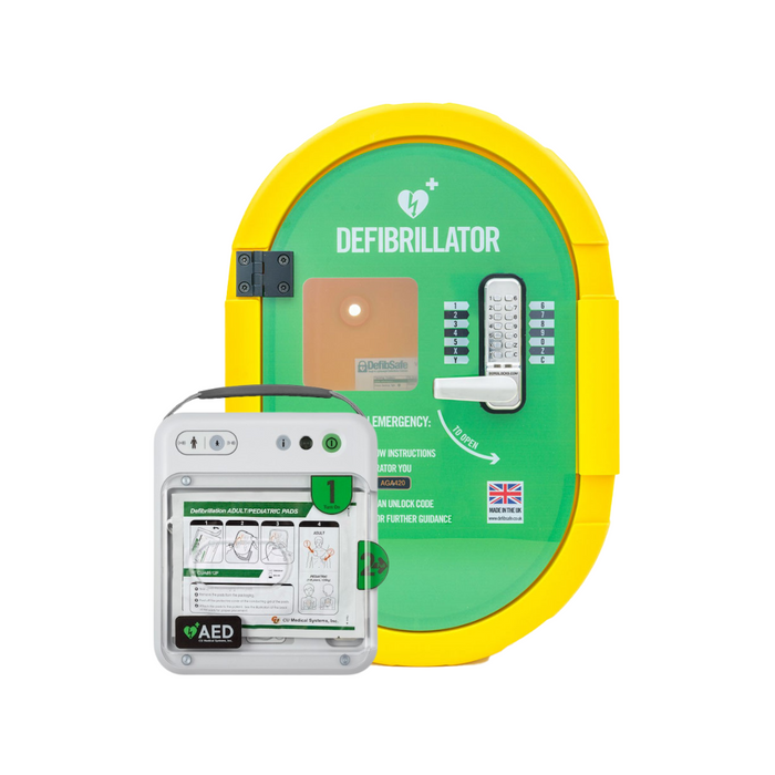 iPAD NFK200 Outdoor Defibrillator Bundle with Defibsafe2 locked cabinet