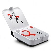 CR2 USB Fully Automatic Defibrillator & Indoor Incaddy Unlocked Alarmed Cabinet Bundle