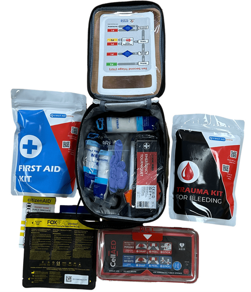 Lifesaver Kit Ultra - CellAED, Woundclot, trauma and first aid