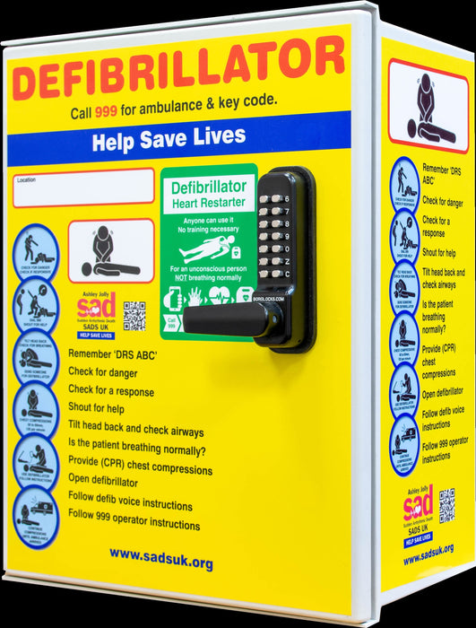 SADS External Heated Locked Defibrillator Cabinet