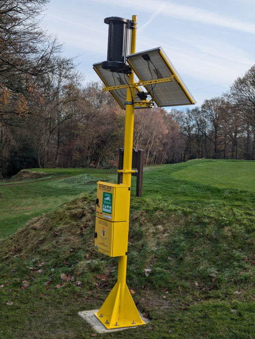Solar & Wind Powered AED Defibrillator Cabinet with optional full remote monitoring